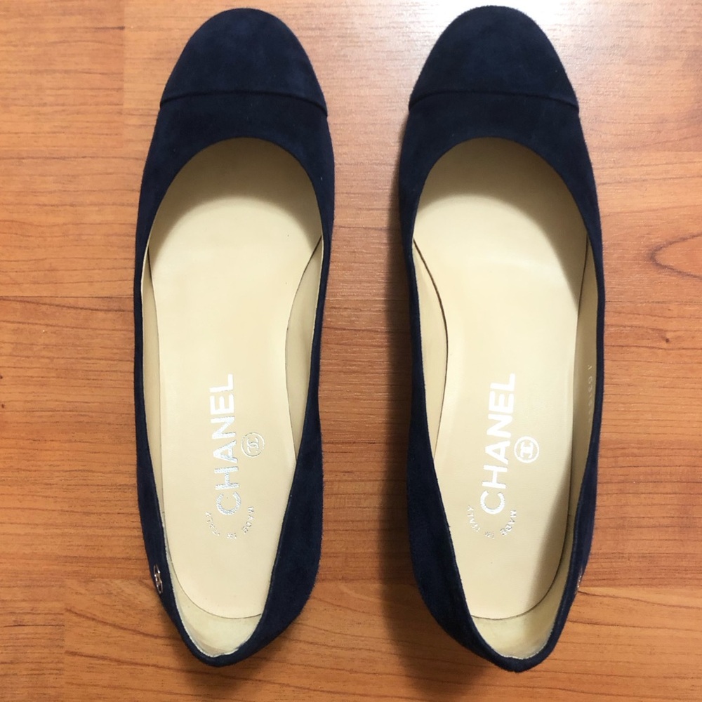 Navy Chanel Shoes
